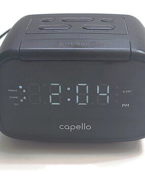 [SEE VIDEO] Capello CR15 Sleep Easy Digital Alarm Clock AM/FM Radio Black WORKS